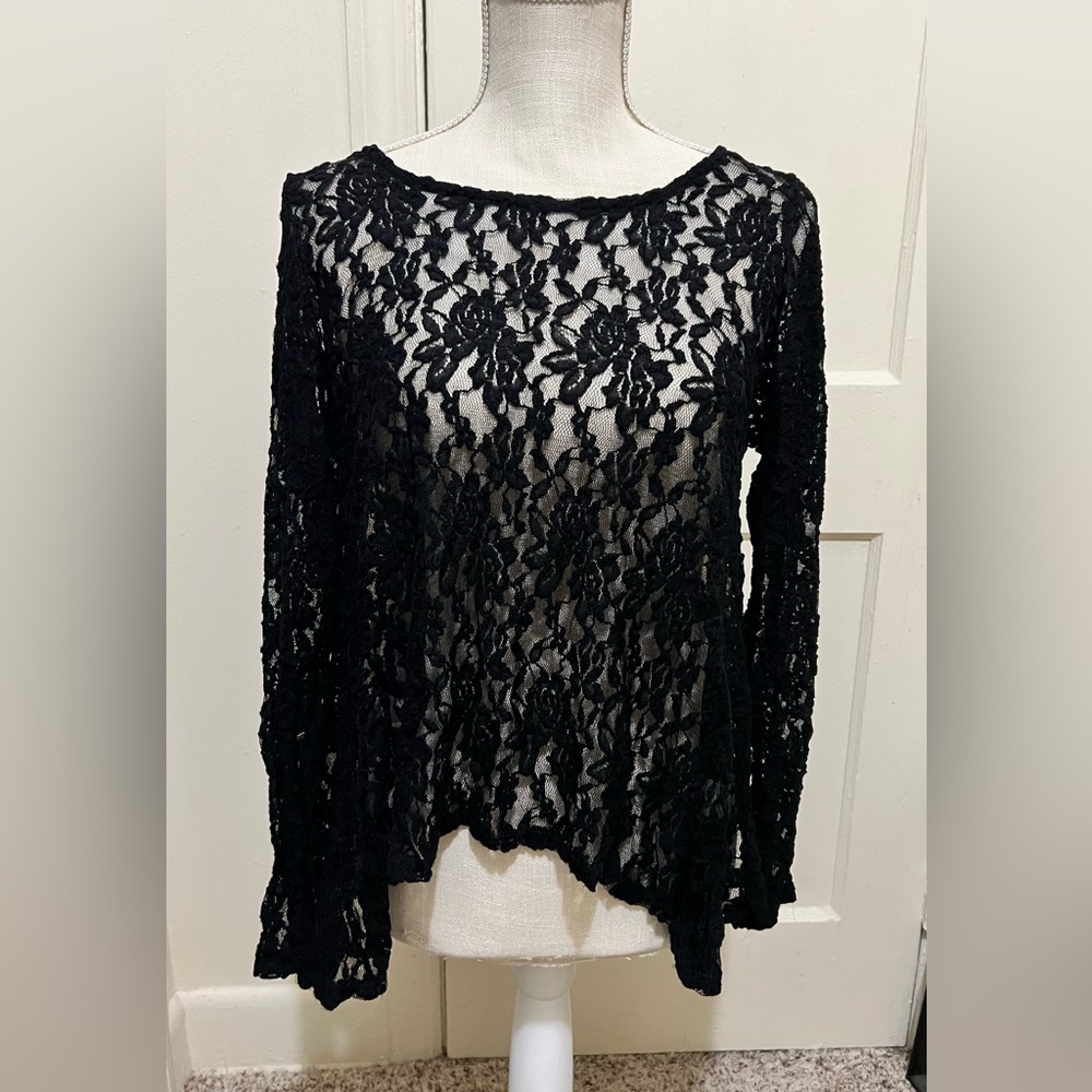 Black lace top
